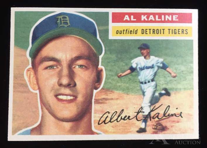 1956 Topps Al Kaline baseball card: Detroit Tigers Hall of Fame outfielder Al Kaline 1956 Topps #20 (sharp corners, wax pack fresh, investment quality)