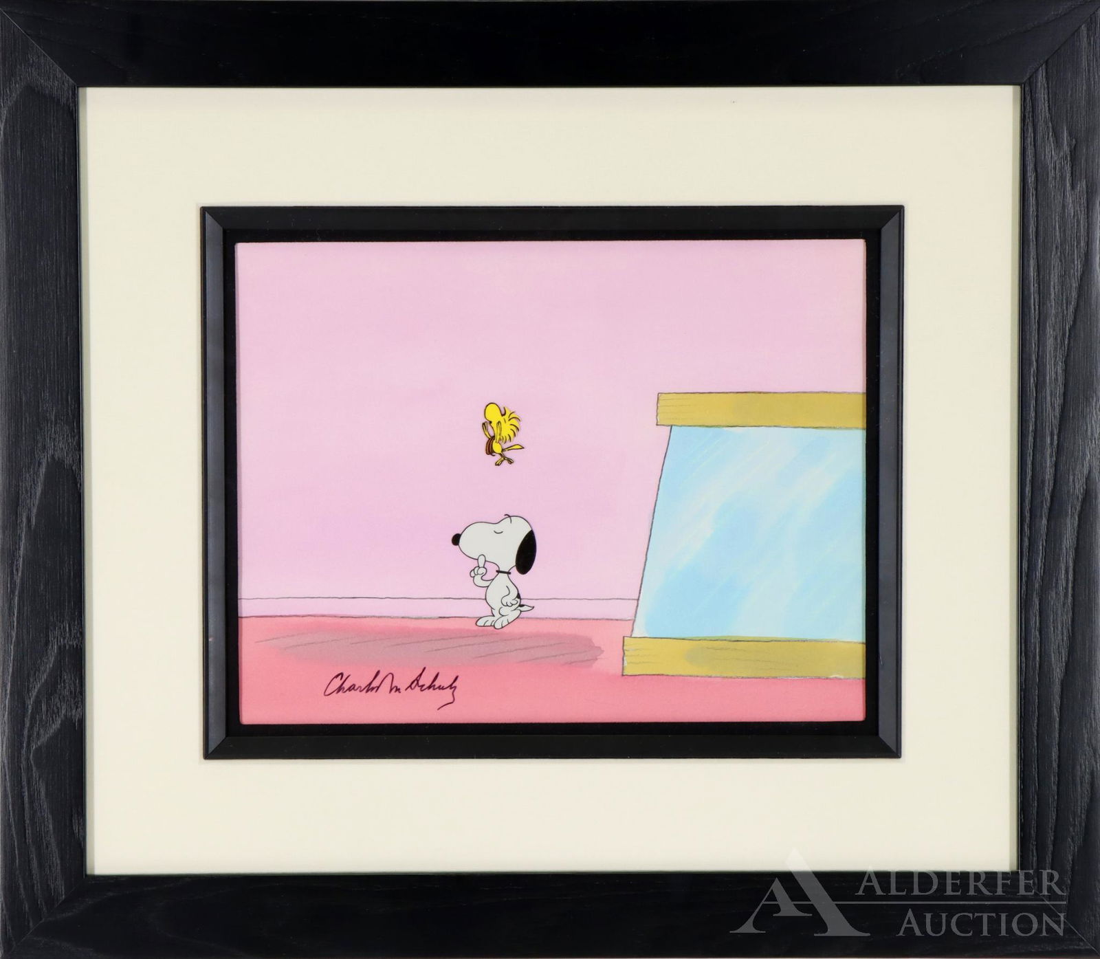 Peanuts Original Production Cel of Snoopy and Woodstock (1 of 7)