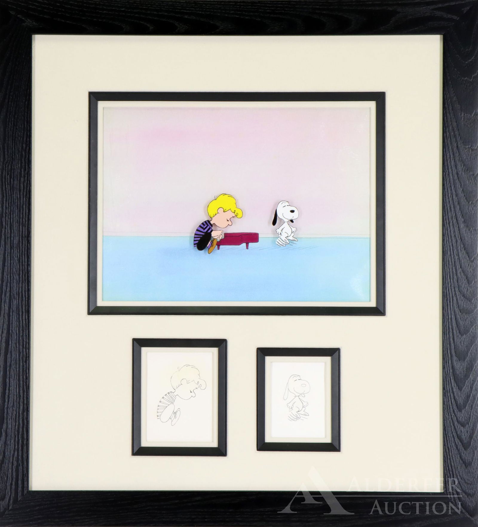 Peanuts Original Production Cel of Snoopy & Shroeder (1 of 5)