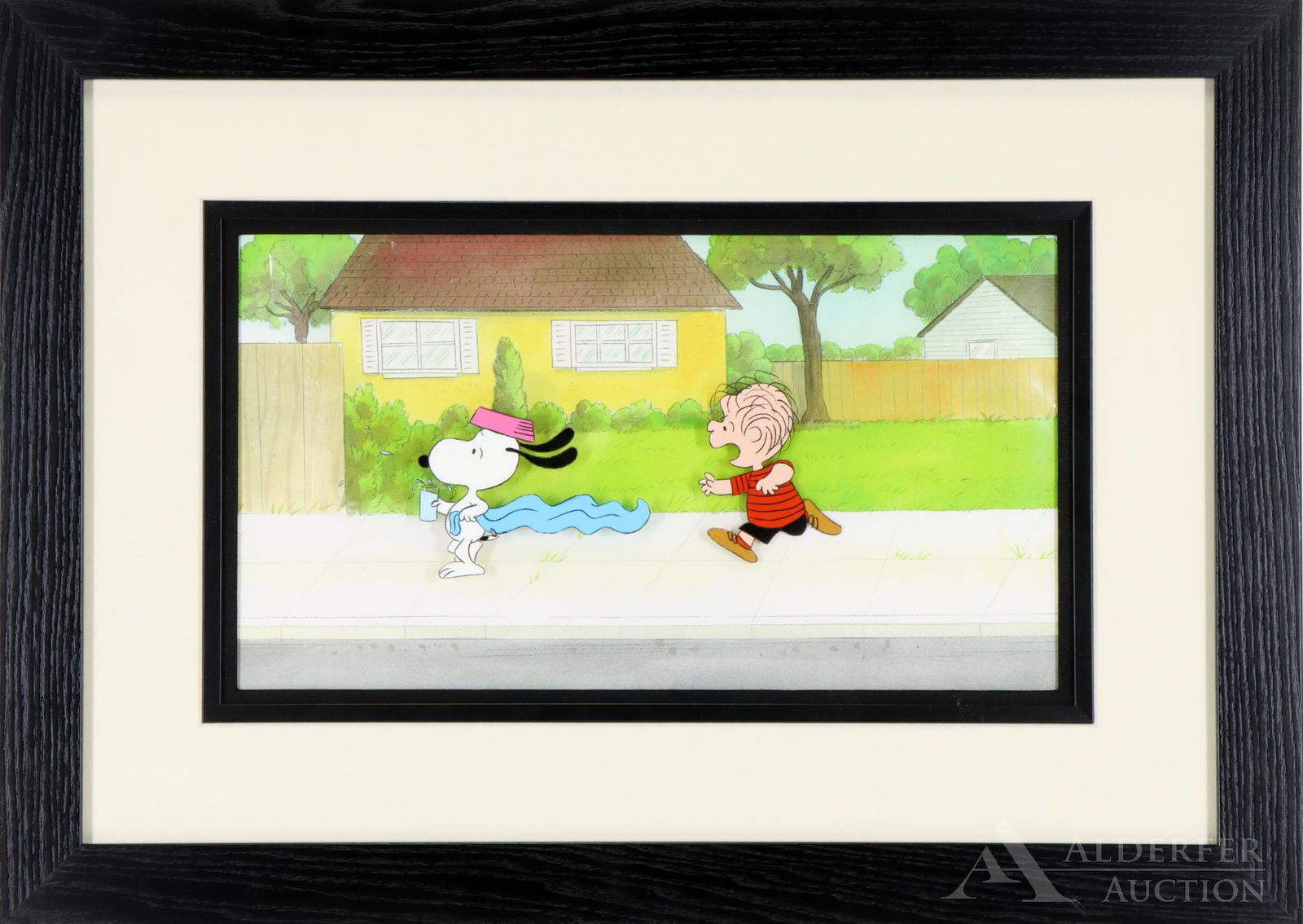 Peanuts Original Production Cel of Linus & Snoopy (1 of 5)
