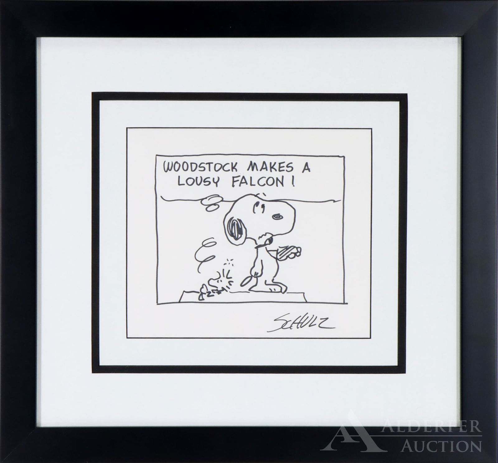 Peanuts Original Marker Drawing of Snoopy & Woodstock (1 of 6)