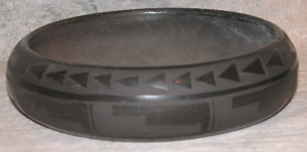 Native American Blackware Bowl – Signed.