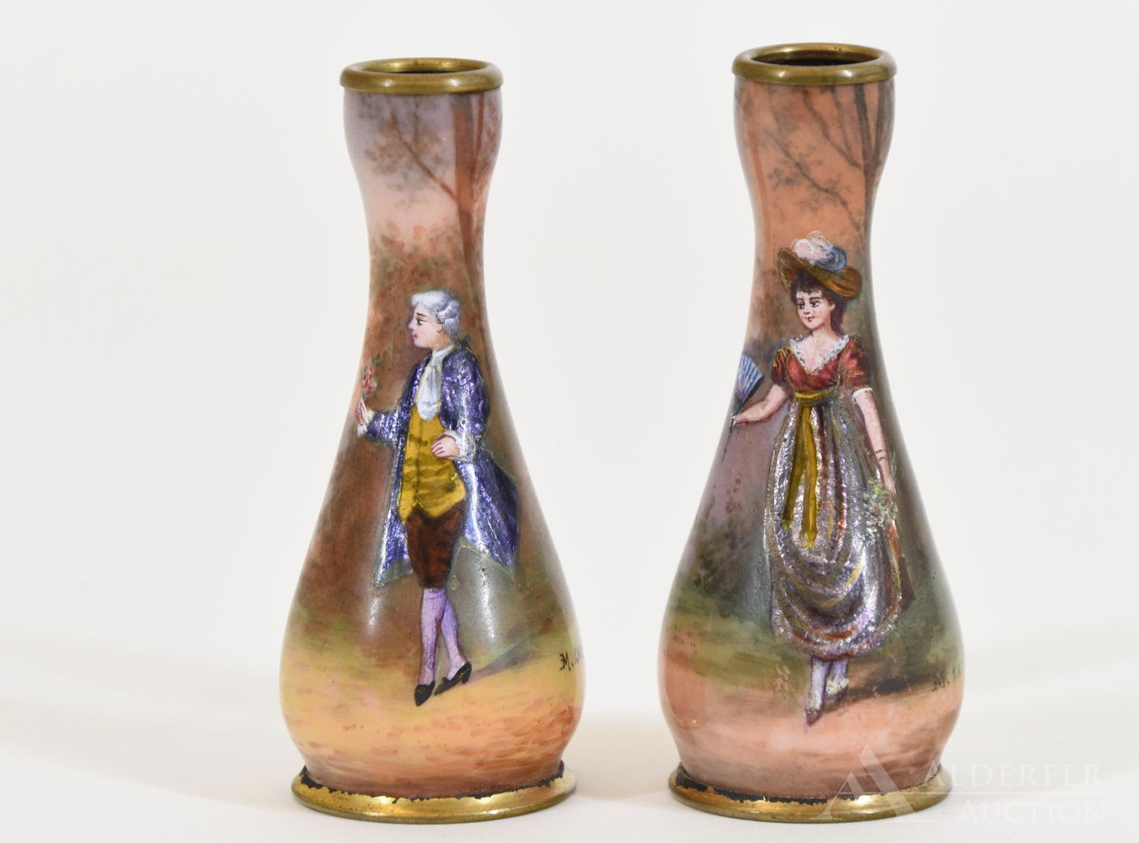 French Miniature Enamel Vases (1 of 10)