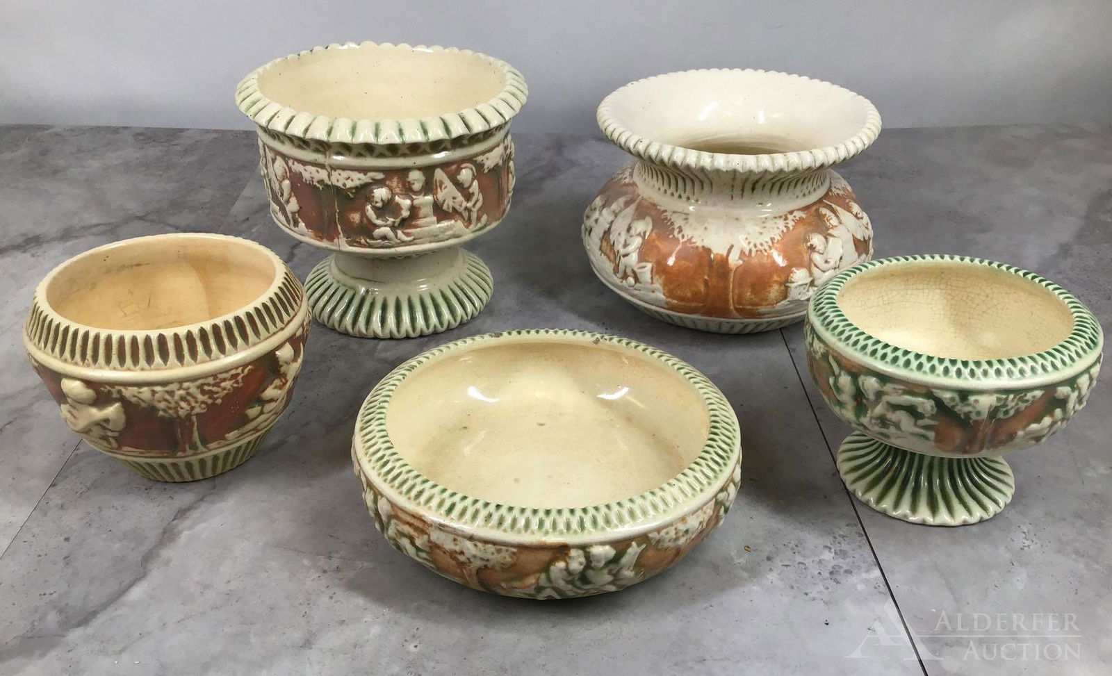 Roseville Pottery Donatello Vases (1 of 16)