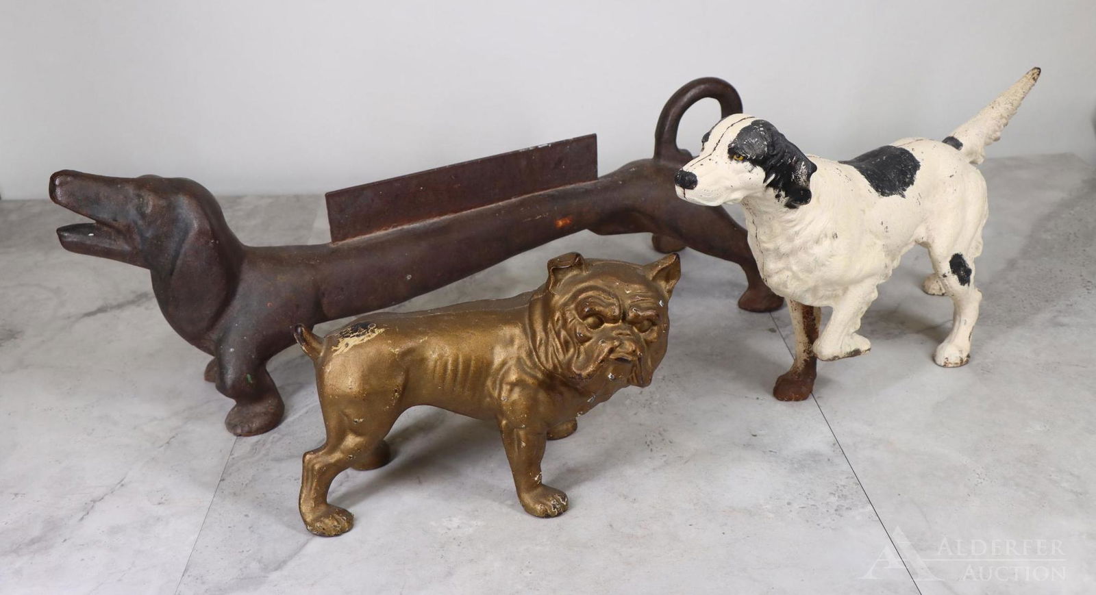 Cast Iron Dog Doorstops & Boot Scrape (1 of 12)