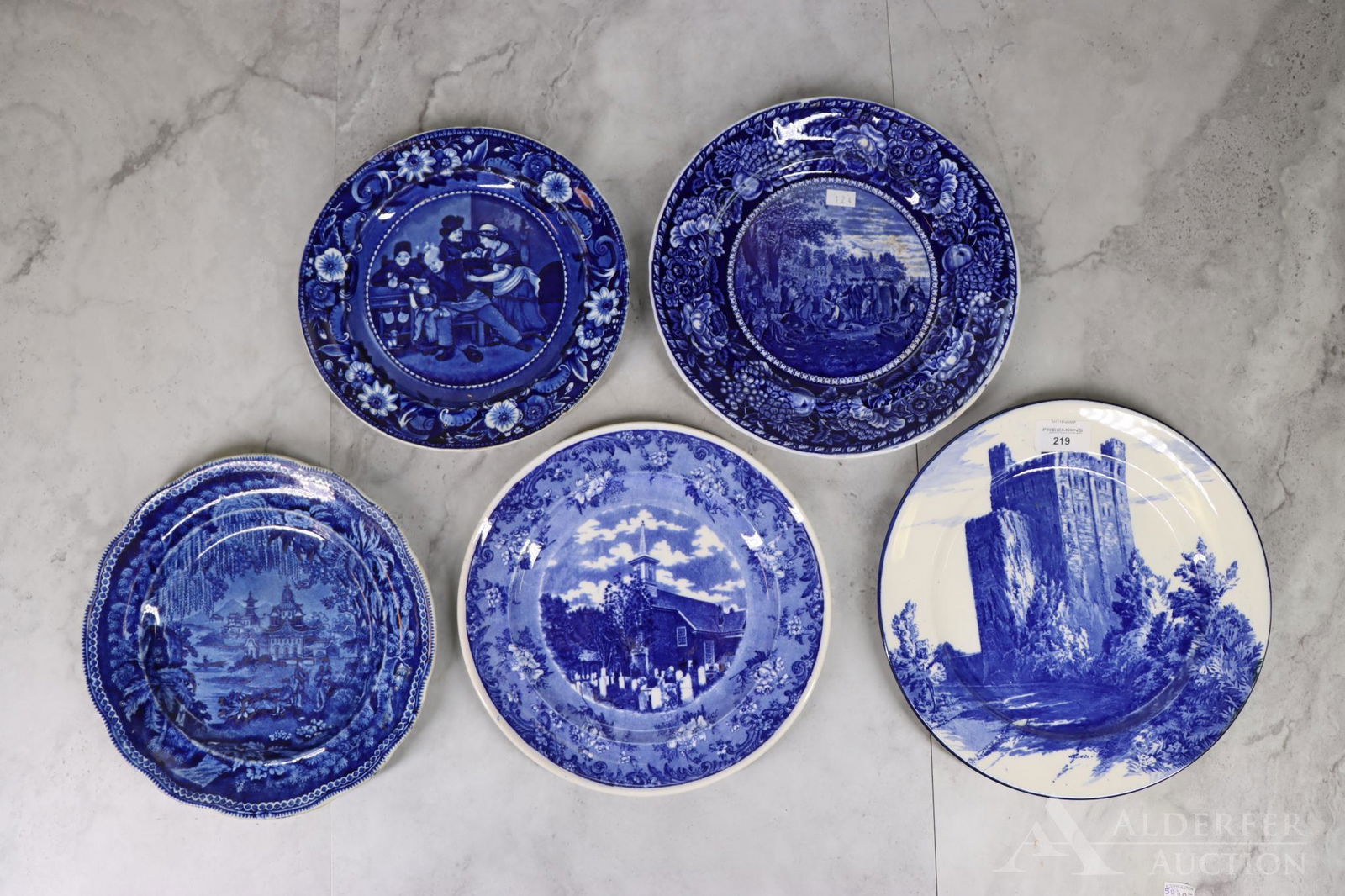 Blue Transferware Plates (1 of 20)