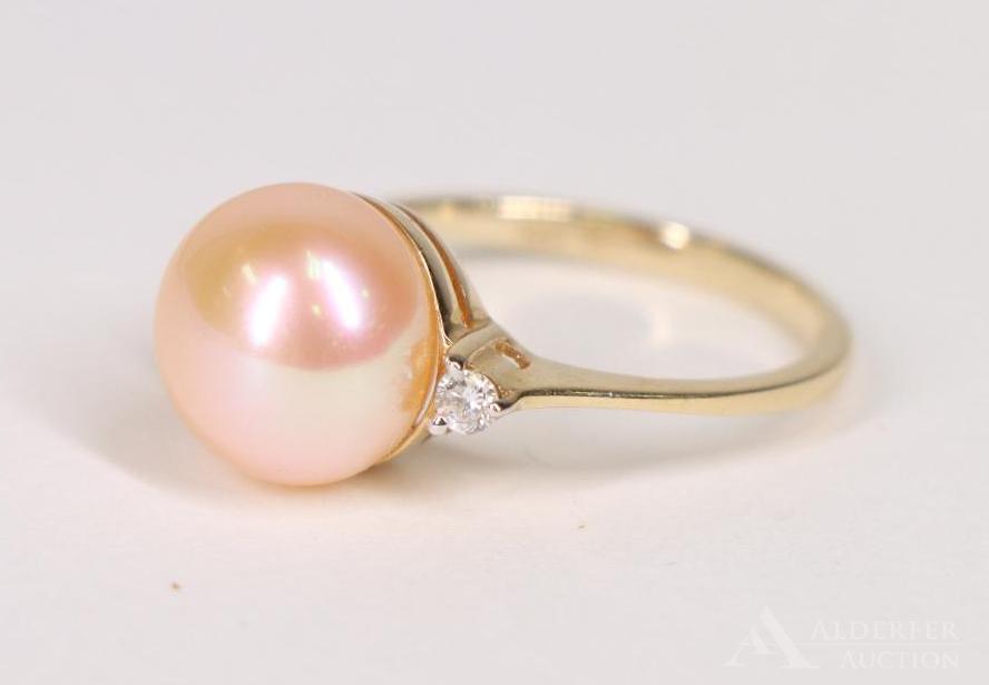 Diamond & Pearl 14k Gold Ring (1 of 7)