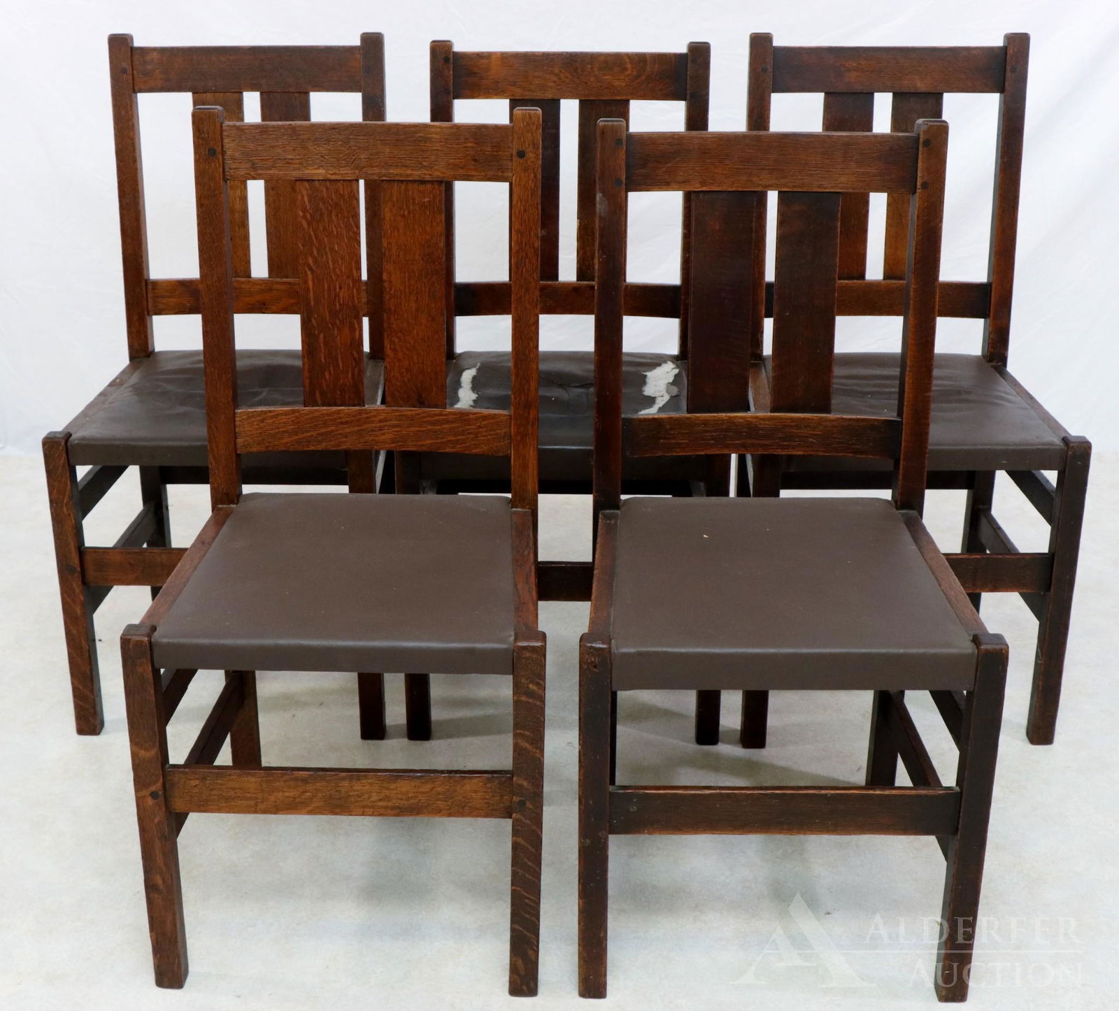 Arts & Crafts Oak Chairs (1 of 13)