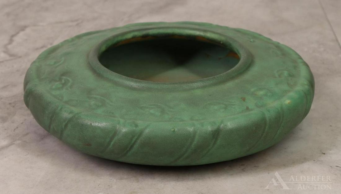 Arts & Crafts Teco Pottery Matte Green Vase (1 of 9)