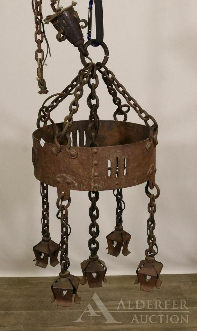 Arts & Crafts, Craftsman, Five Drop Hanging Chandelier (1 of 6)