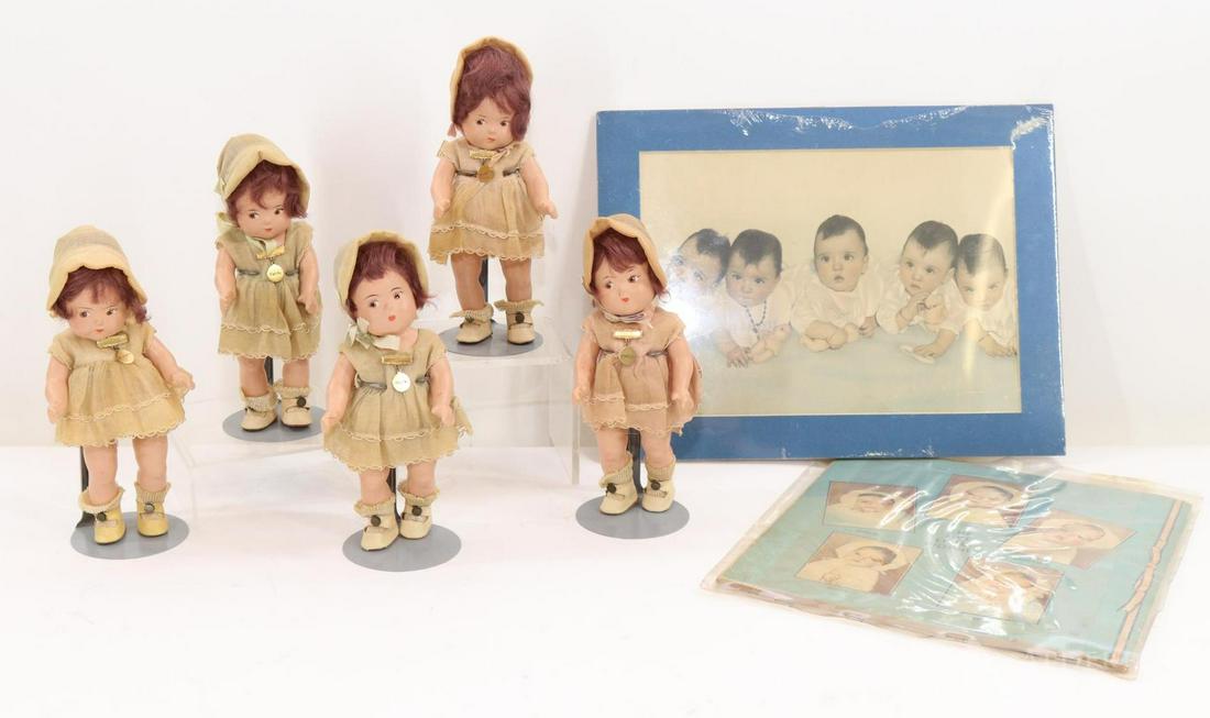 LOT OF COMPOSITION DOLLS. (1 of 9)