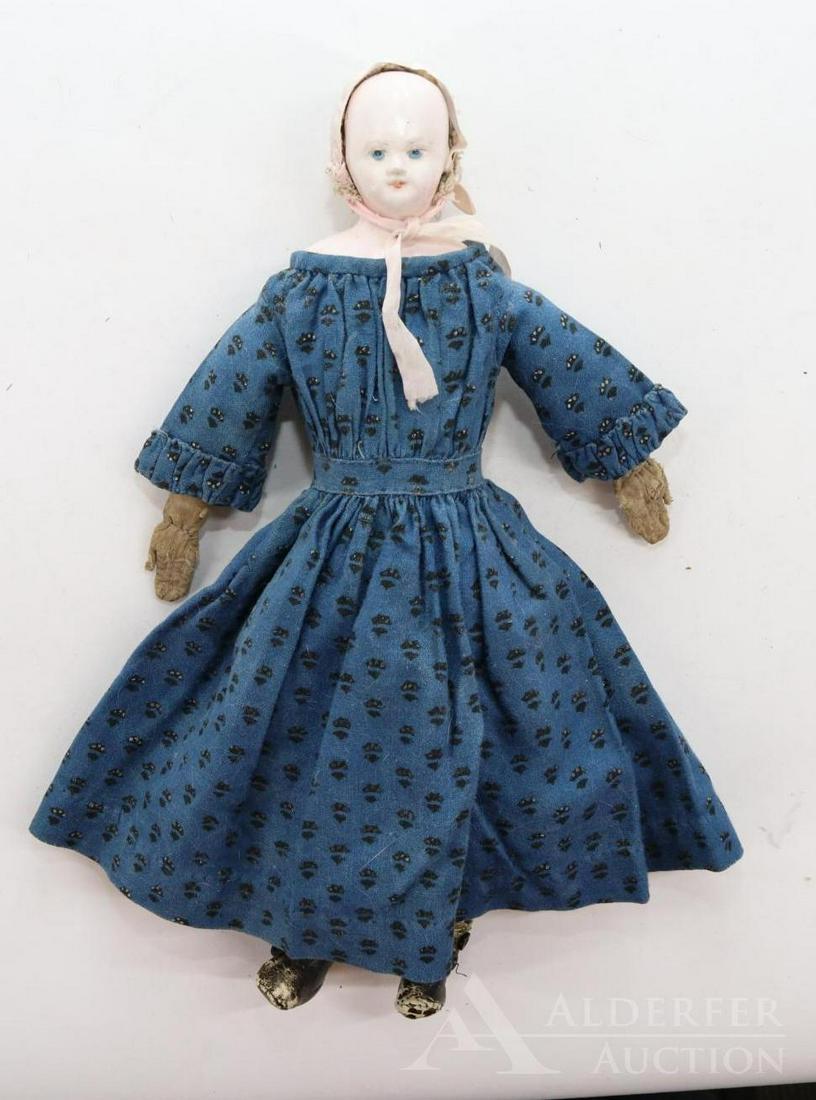 LOT OF PAPIER MACHE/WAX/METAL HEAD DOLLS. (1 of 9)