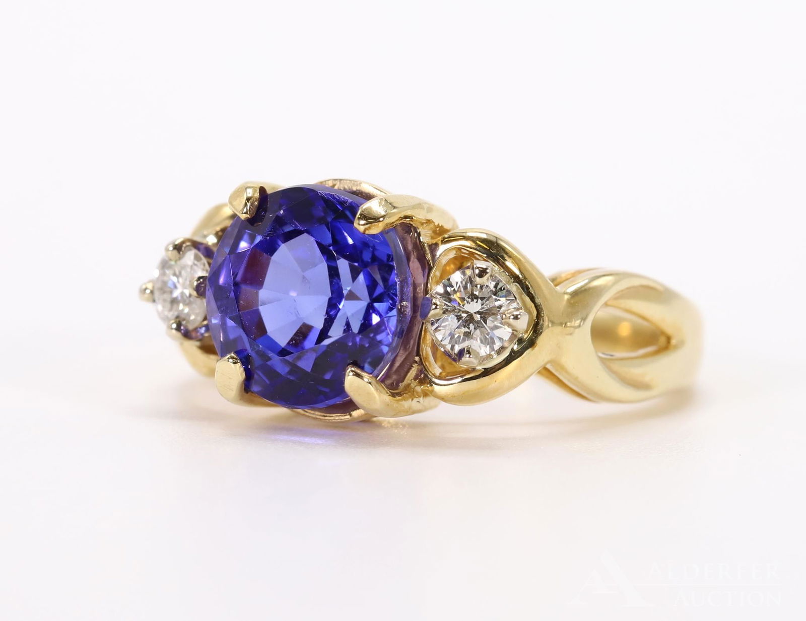 14KY Gold Tanzanite and Diamond Ring (1 of 5)