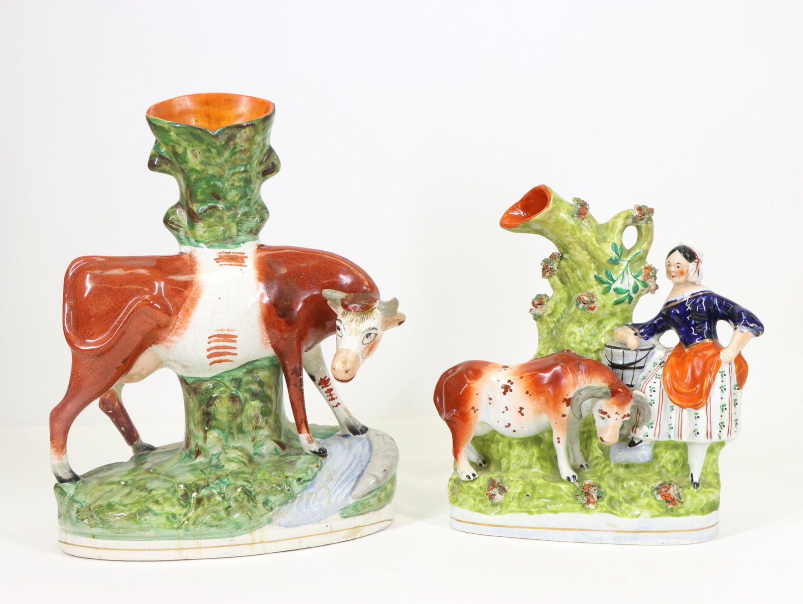 Staffordshire Cow Spill Vases (1 of 20)