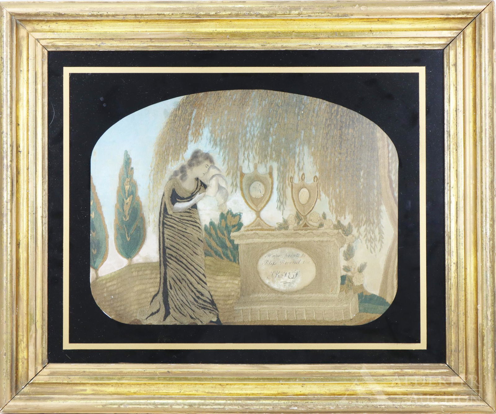 Victorian Needlework Mourning Picture (1 of 8)