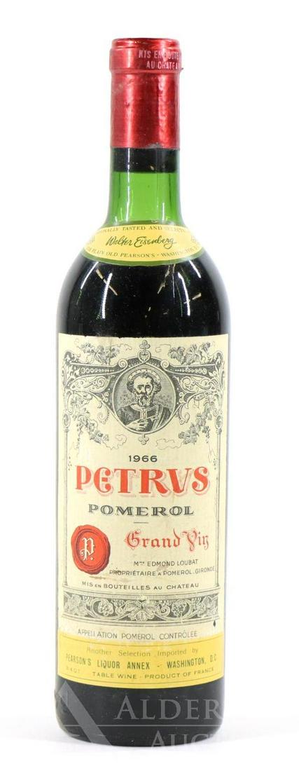 Petrus Pomerol Grand Vin Wine 1970 (1): Petrus Pomerol Grand Vin, 1970. (1) bottle of wine at 750 ml. Below the neck fill. This item is not available for shipping, pick up only.