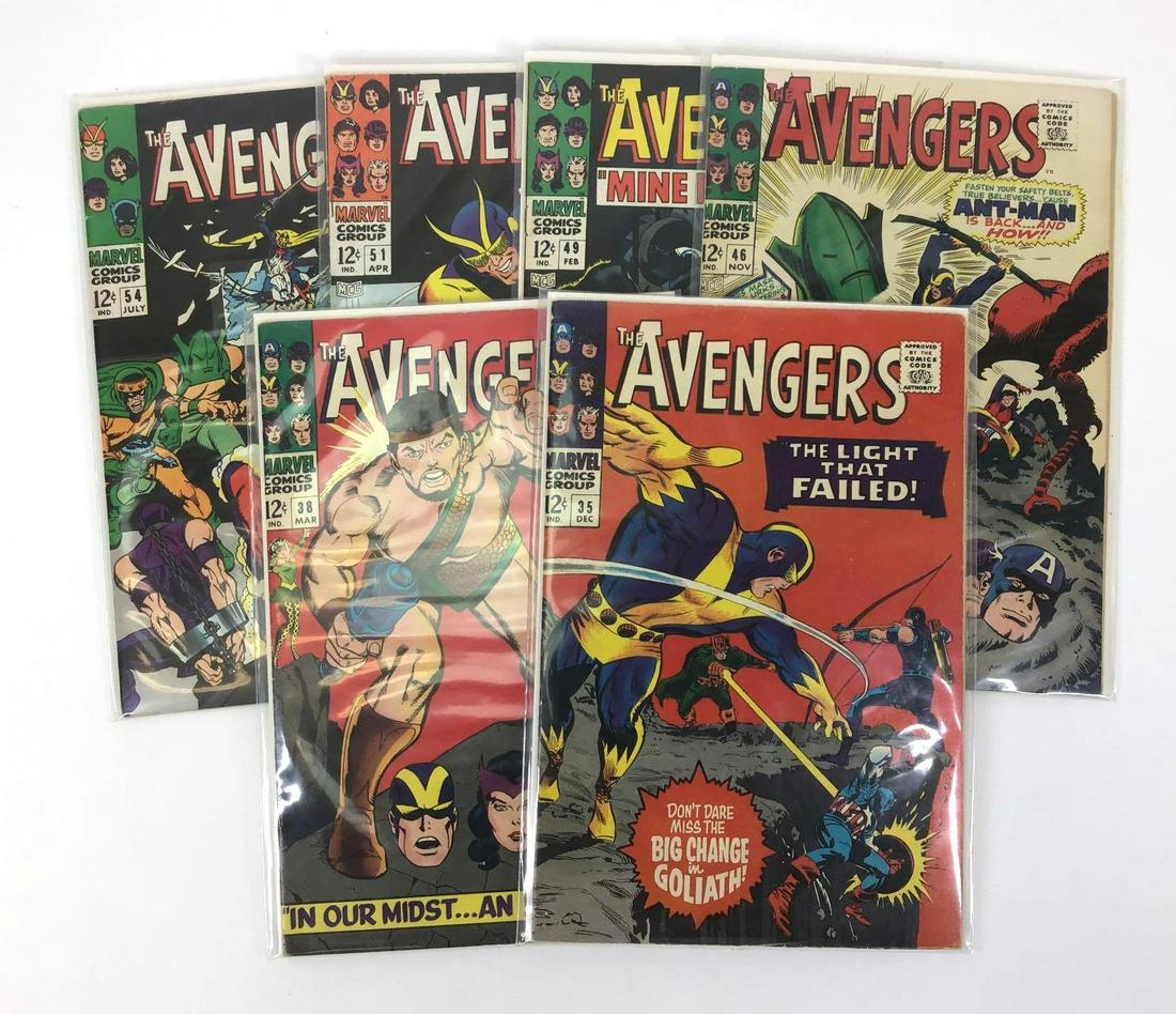 The Avengers No. 35, 38, 46, 49, 51, 54 (1 of 3)