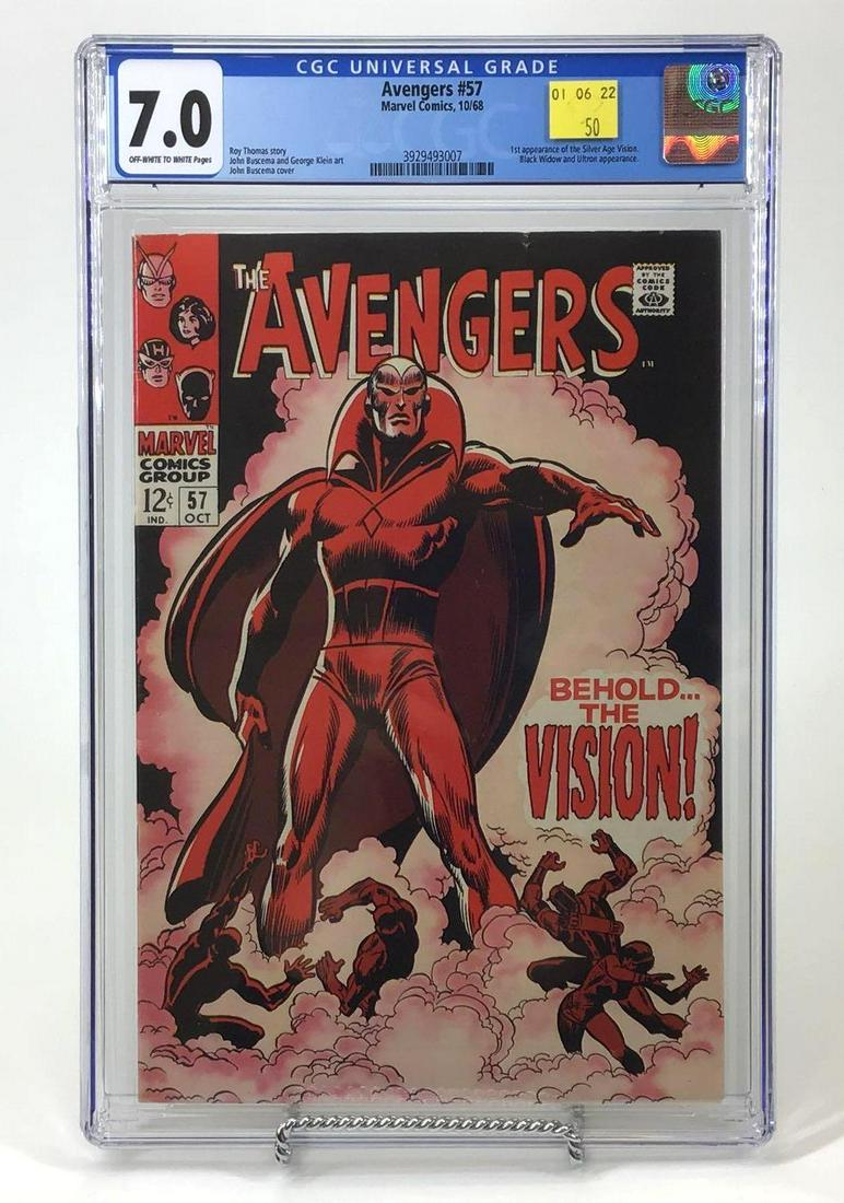 Avengers #57 CGC 7.0, 1st App. Vision (1 of 3)