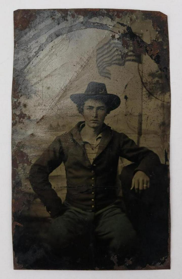 Civil War Tintype of 9th Regiment Cavalryman (1 of 6)