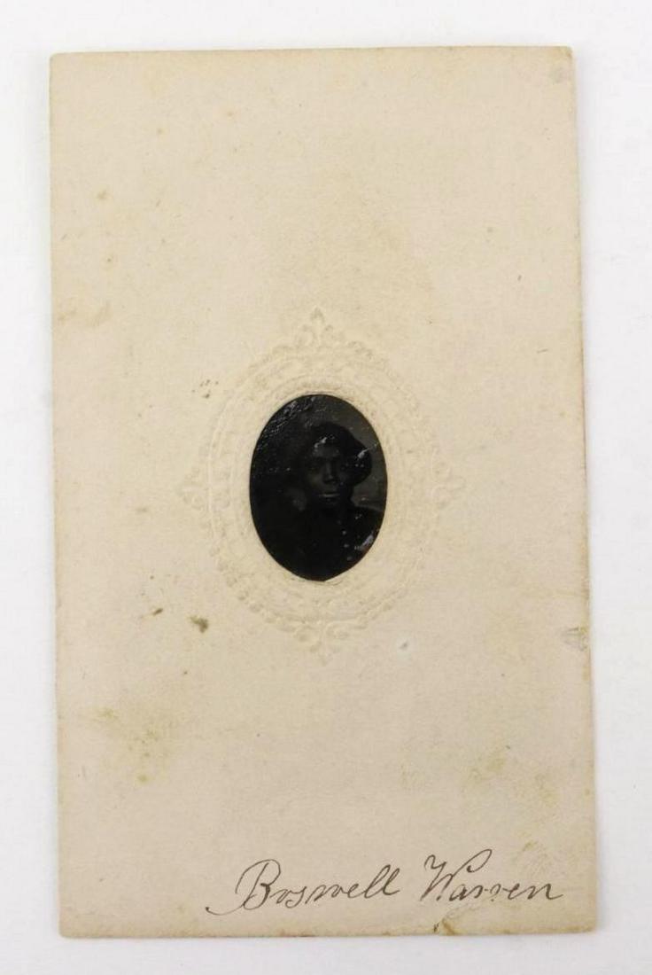 Gem-sized Tintype of African-American Soldier (1 of 4)