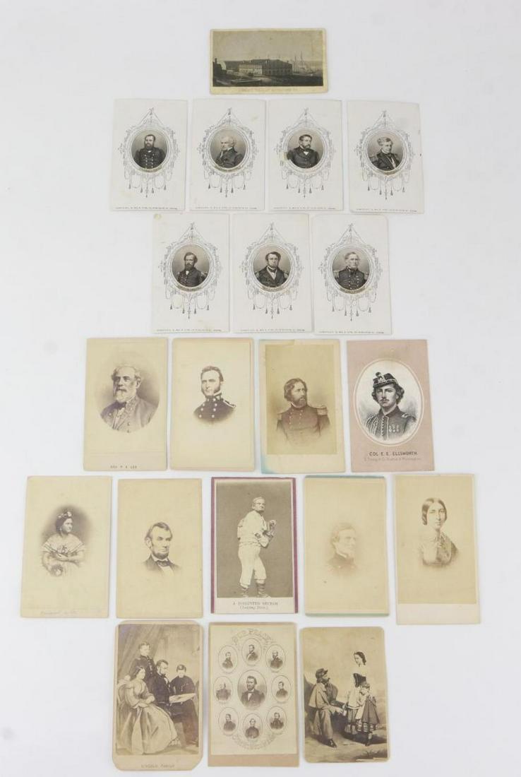Civil War period CDV's of Engravings of Notable (1 of 20)