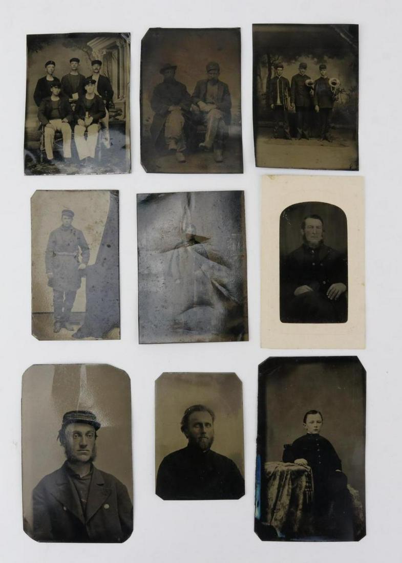 Tintypes of Gentlemen Wearing Uniforms or Interesting (1 of 10)