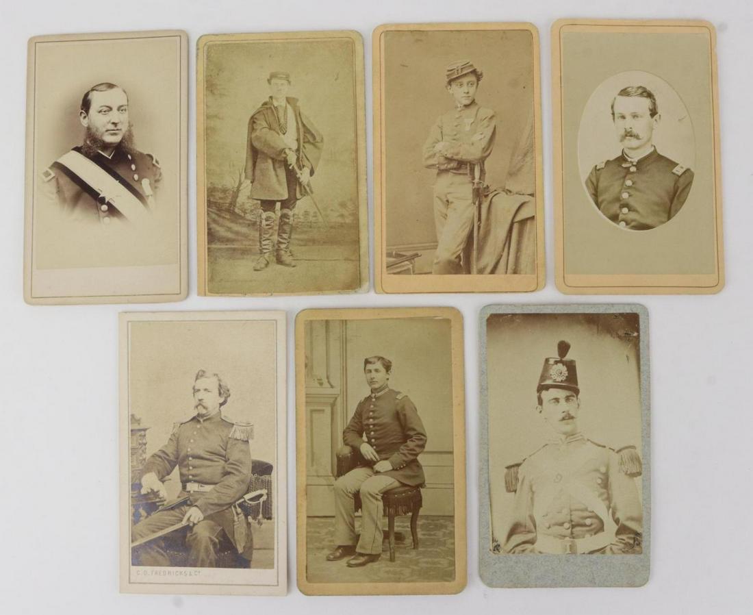 Post Civil War CDV's of Soldiers, Officers and Cadets, (1 of 9)