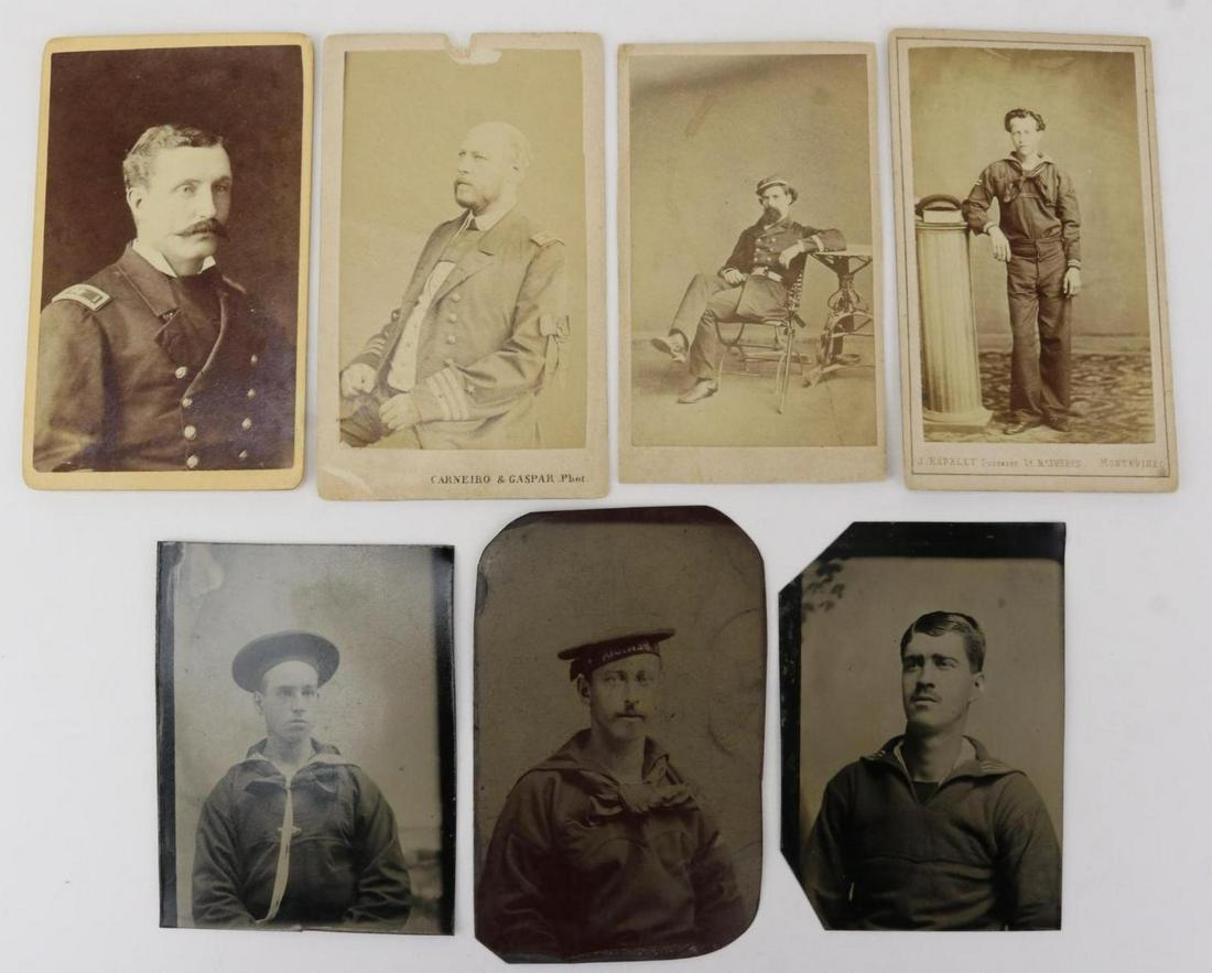 19th Century US Naval CDV's and Tintypes, Grouping (1 of 8)