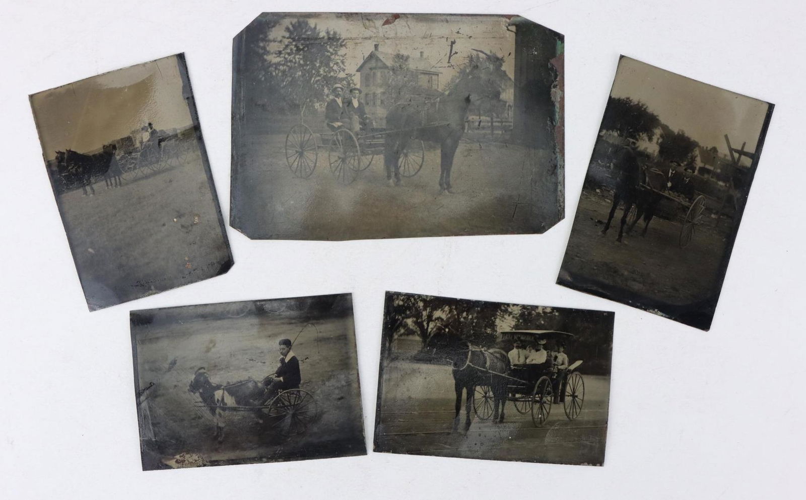Tintypes of Horse drawn & Goat drawn Vehicles (1 of 11)