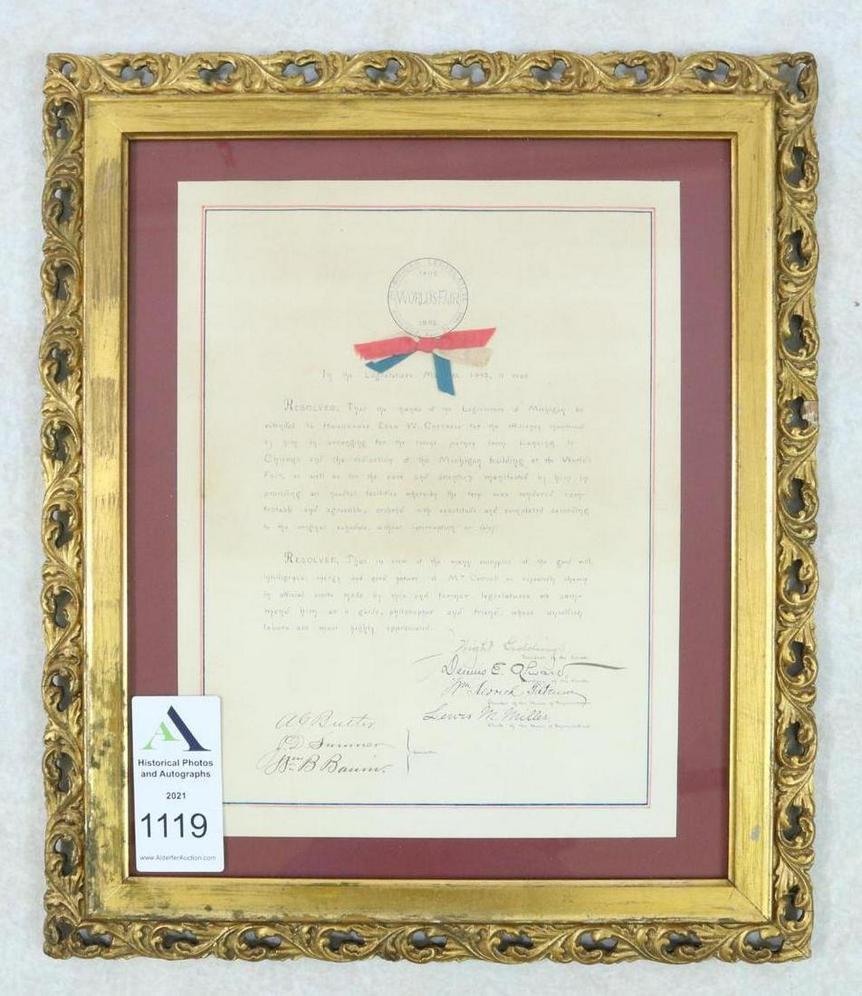 Calligraphic Manuscript -Columbian Exposition (1 of 9)