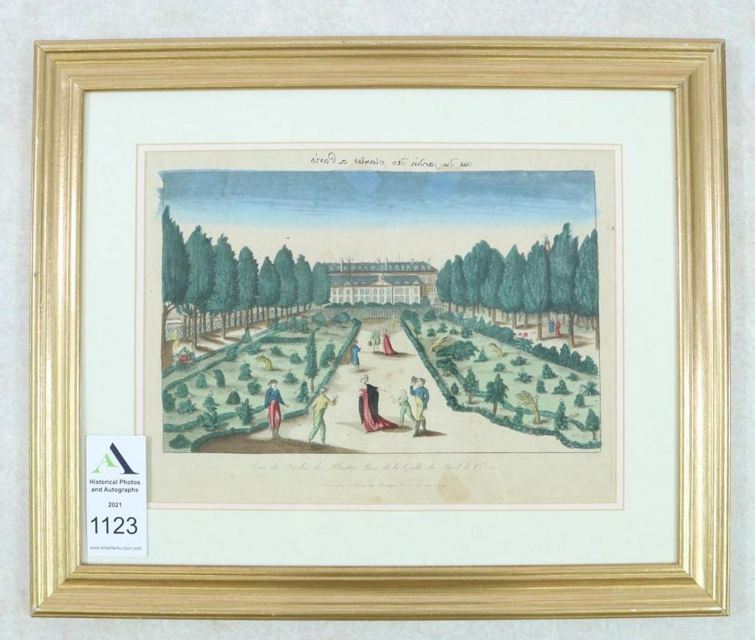 Eighteenth Century Engraving of Garden of Plants-Paris (1 of 13)