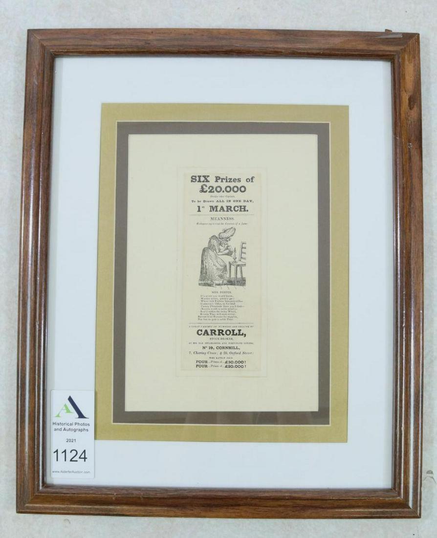 Early 19th Century Lottery Broadside-Cruikshank (1 of 8)