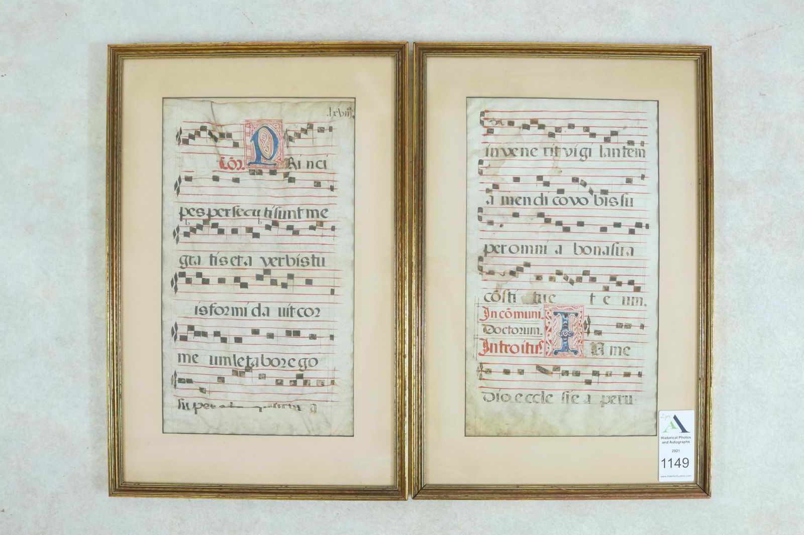 Pair of Vellum Antiphonal Sheet Music (1 of 11)