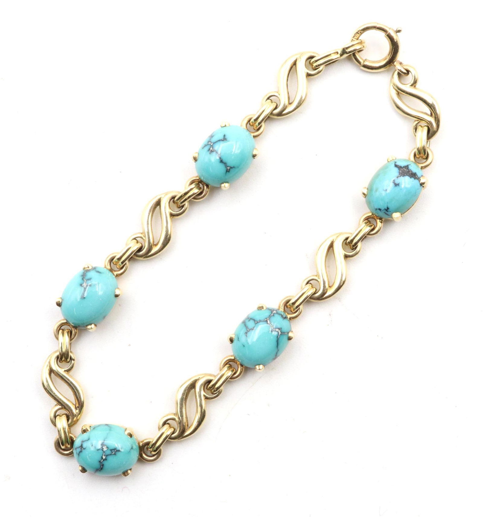 14KY Gold Turquoise Bracelet (1 of 5)