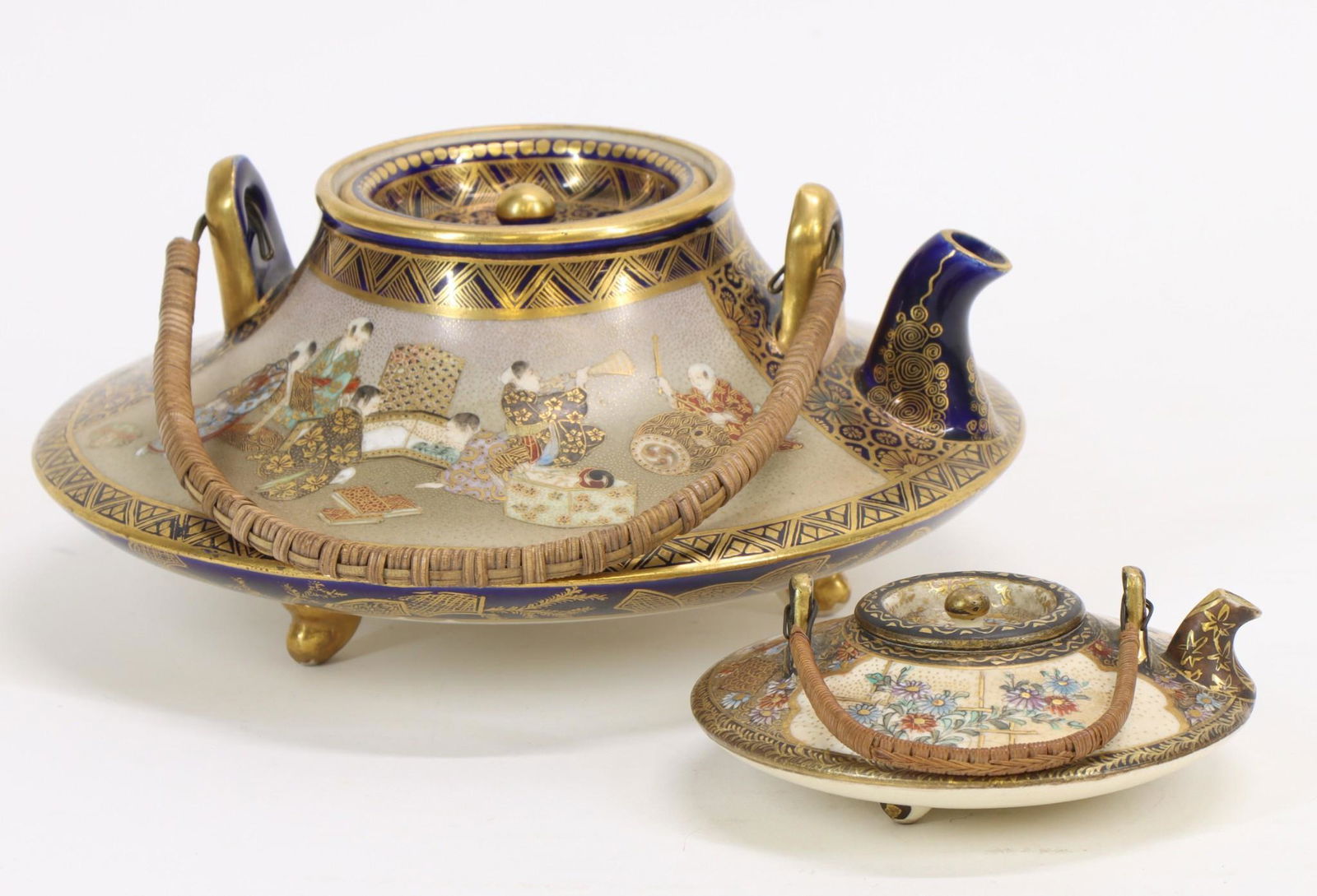 Senzan & Shuzan Japanese Satsuma Pottery Teapots (1 of 14)