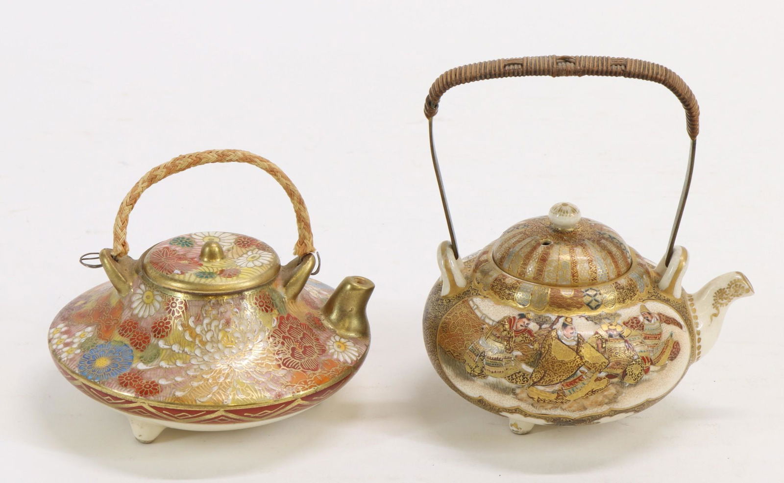 Shuzan & Kinkozan Japanese Satsuma Pottery Teapots (1 of 7)
