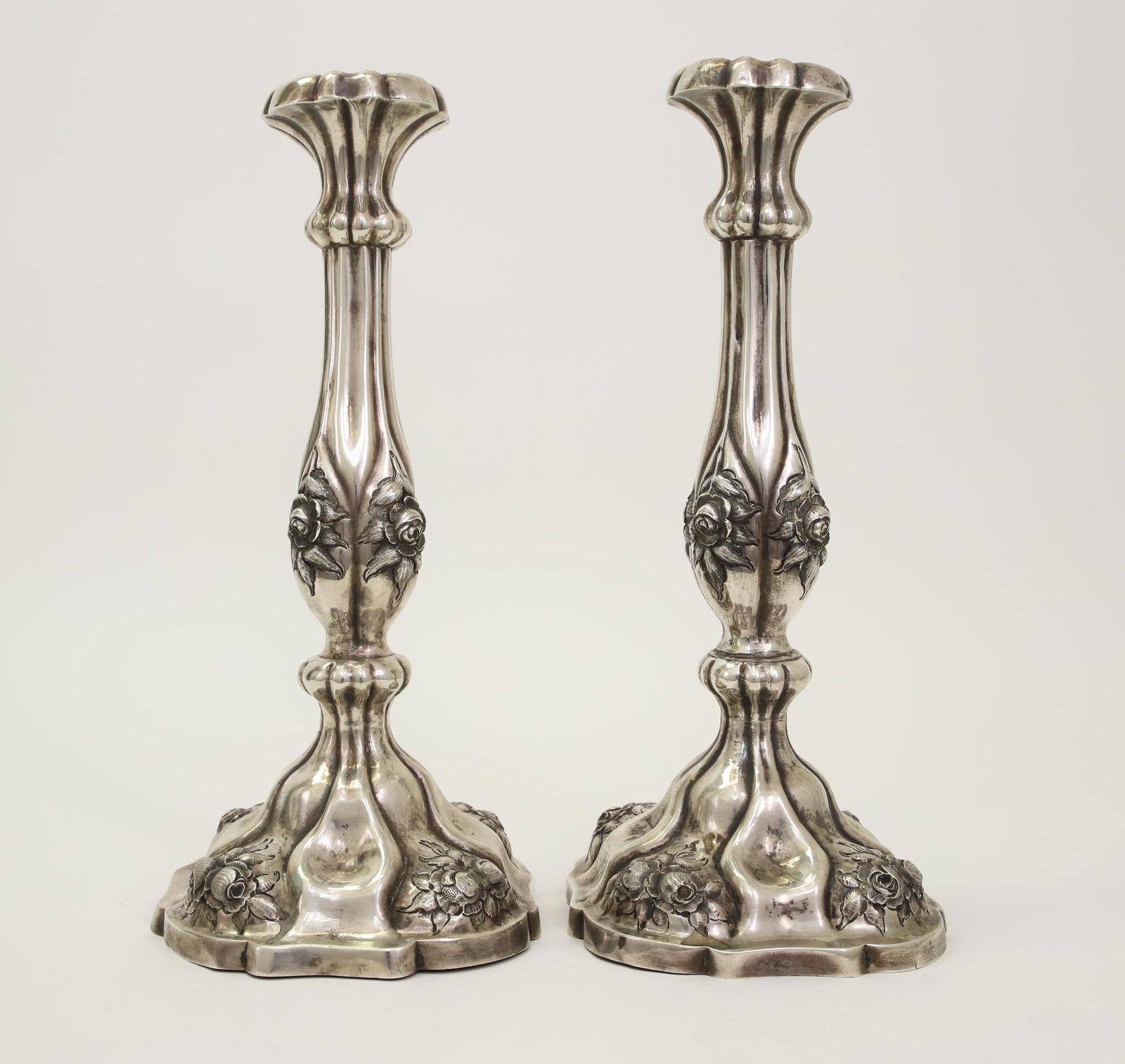 Austrian Empire 812 Silver Candlesticks (1 of 8)