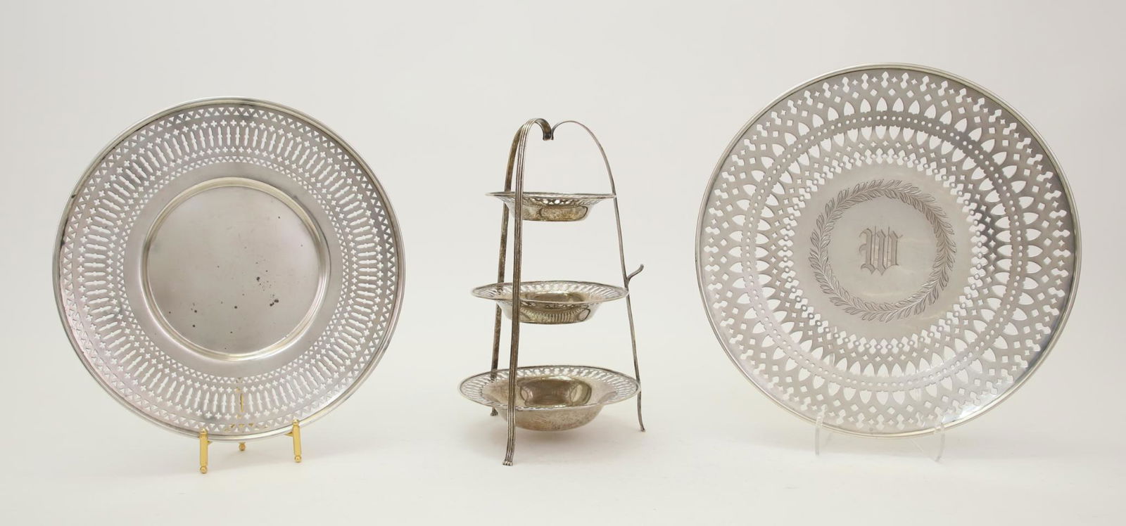 Gorham & Other Pierced Sterling Silver Serving Trays (1 of 13)