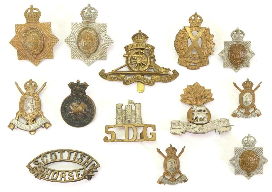 Grouping of British Military Hat Badges, Collar Badges (1 of 7)