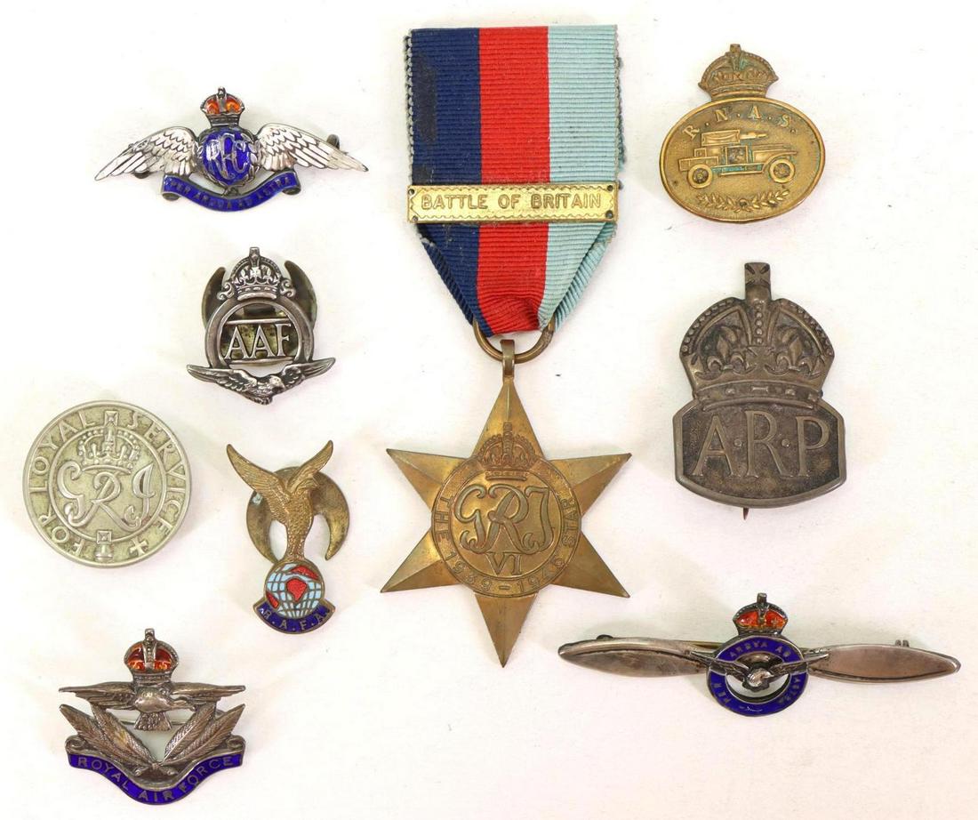 British Empire Aviation Related Pins and Medal (1 of 7)