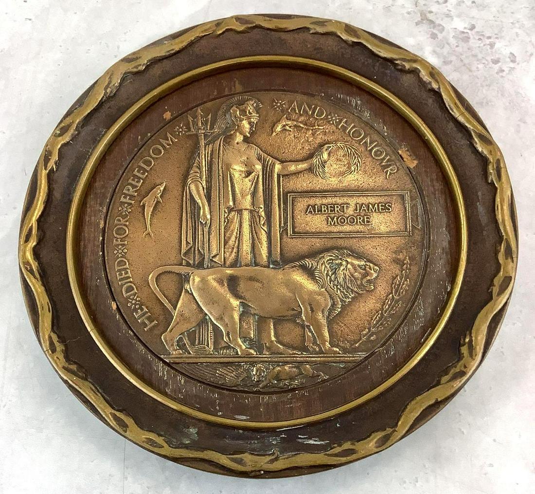 British World War One Memorial Plaque to Aviator (1 of 4)