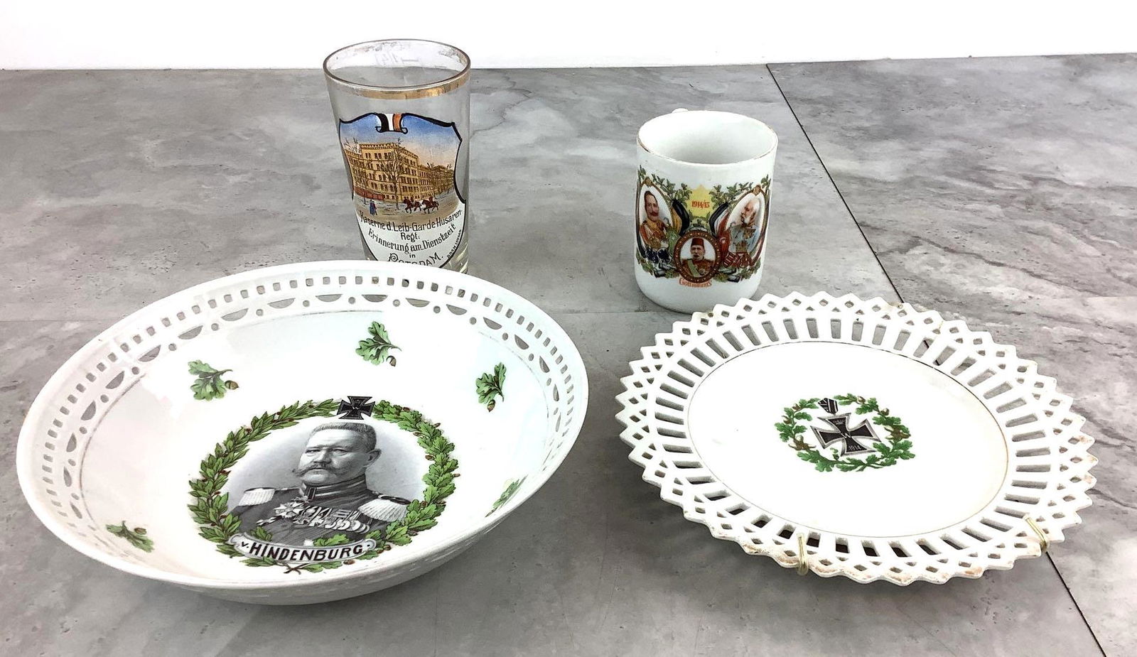 German World War I Patriotic Porcelain and Glass (1 of 9)