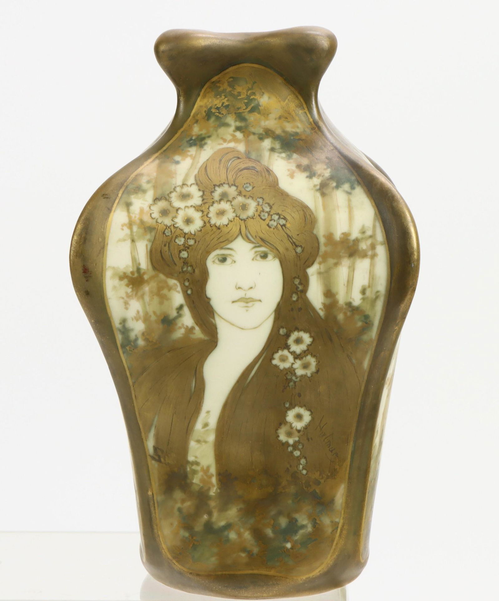 Amphora, Turn-Teplitz, Jungenstil Portrait Vase (1 of 5)
