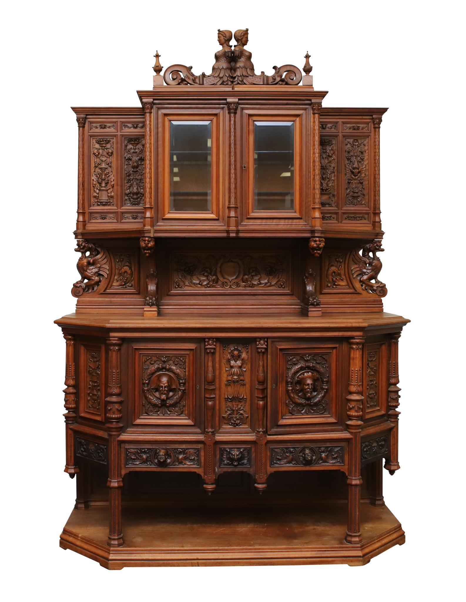 French Renaissance Revival Buffet Deux Corps (1 of 20)