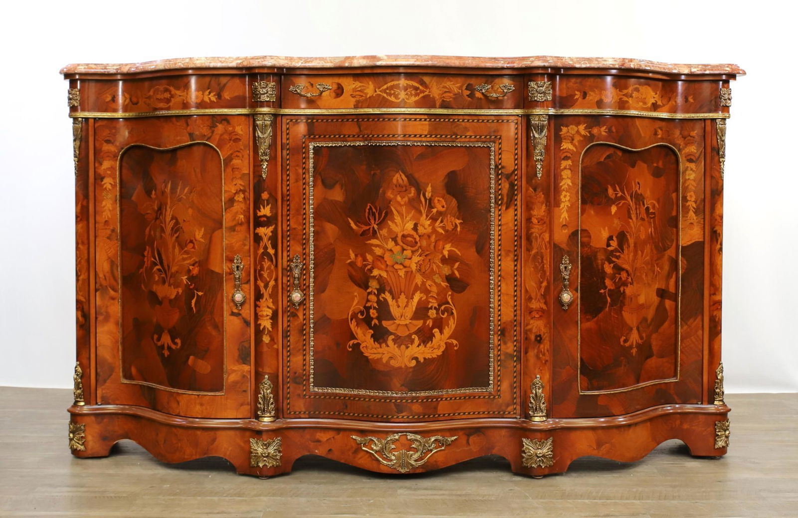 Decorative Crafts Mahogany and Marquetry Credenza (1 of 16)