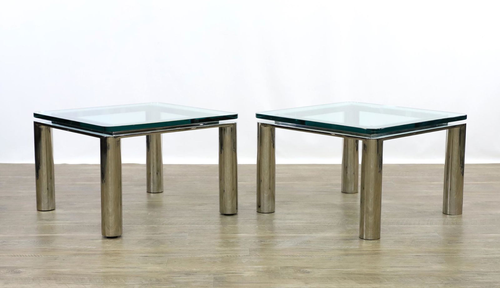 Modernist Tubular Chrome End Tables (1 of 12)