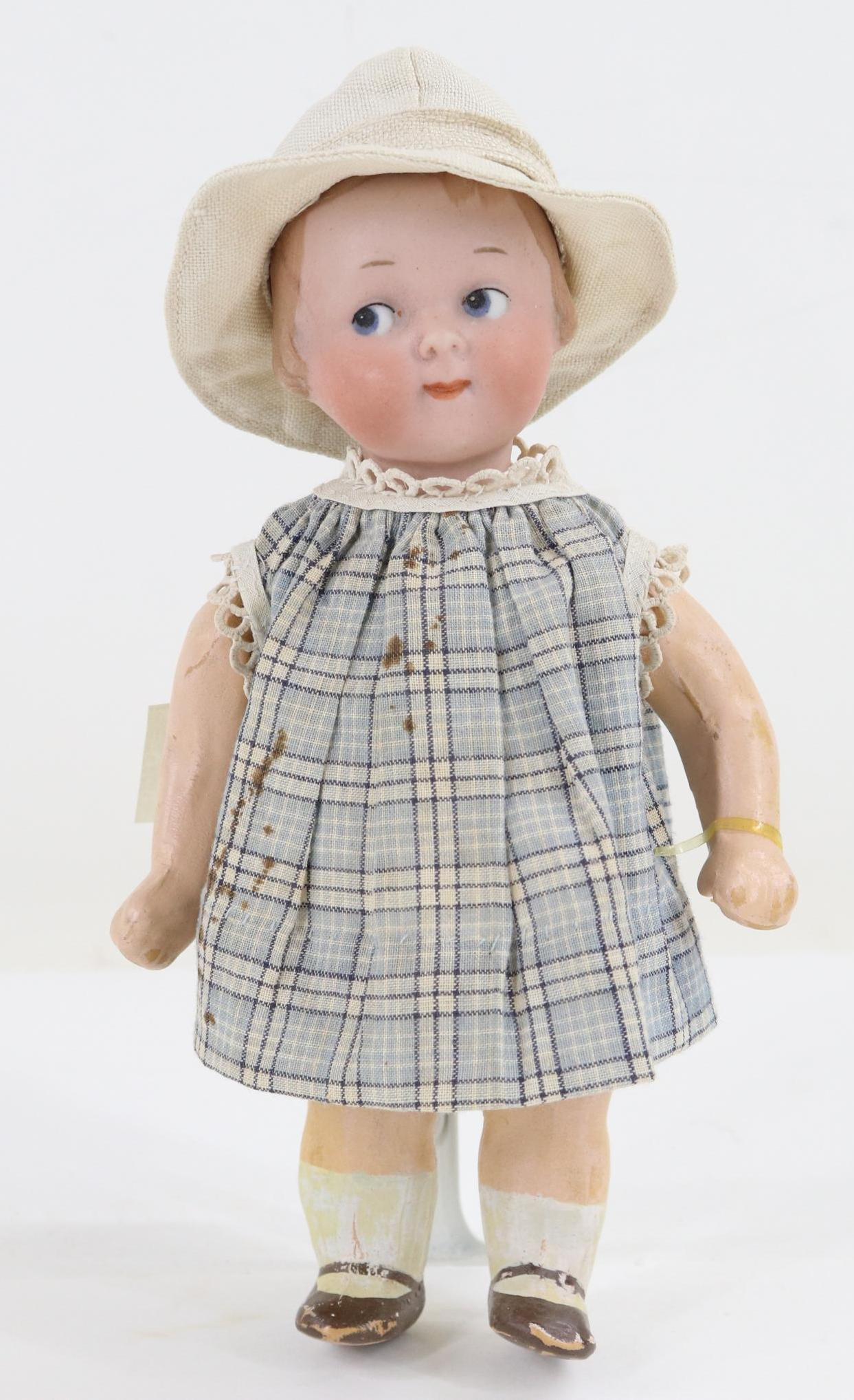 GERMAN BISQUE HEAD DOLLS, 13" AND UNDER. (1 of 5)
