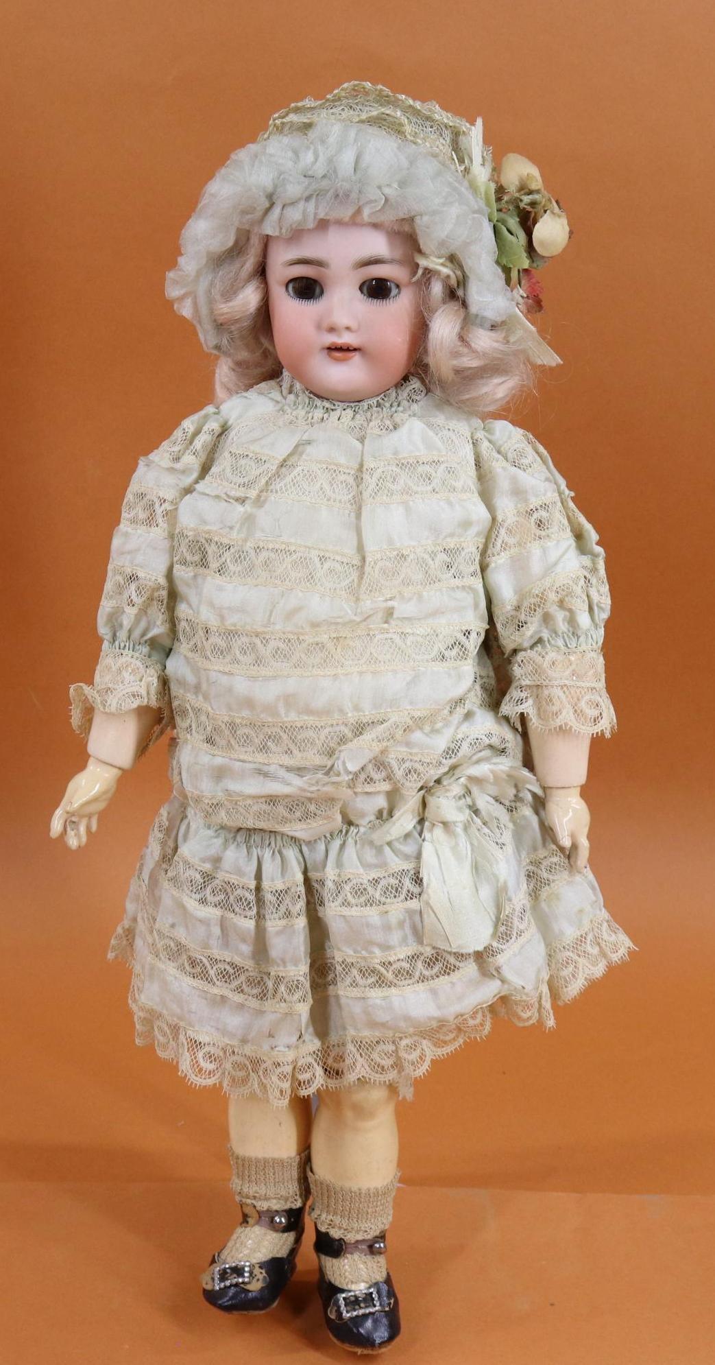 GERMAN BISQUE HEAD DOLL. (1 of 12)