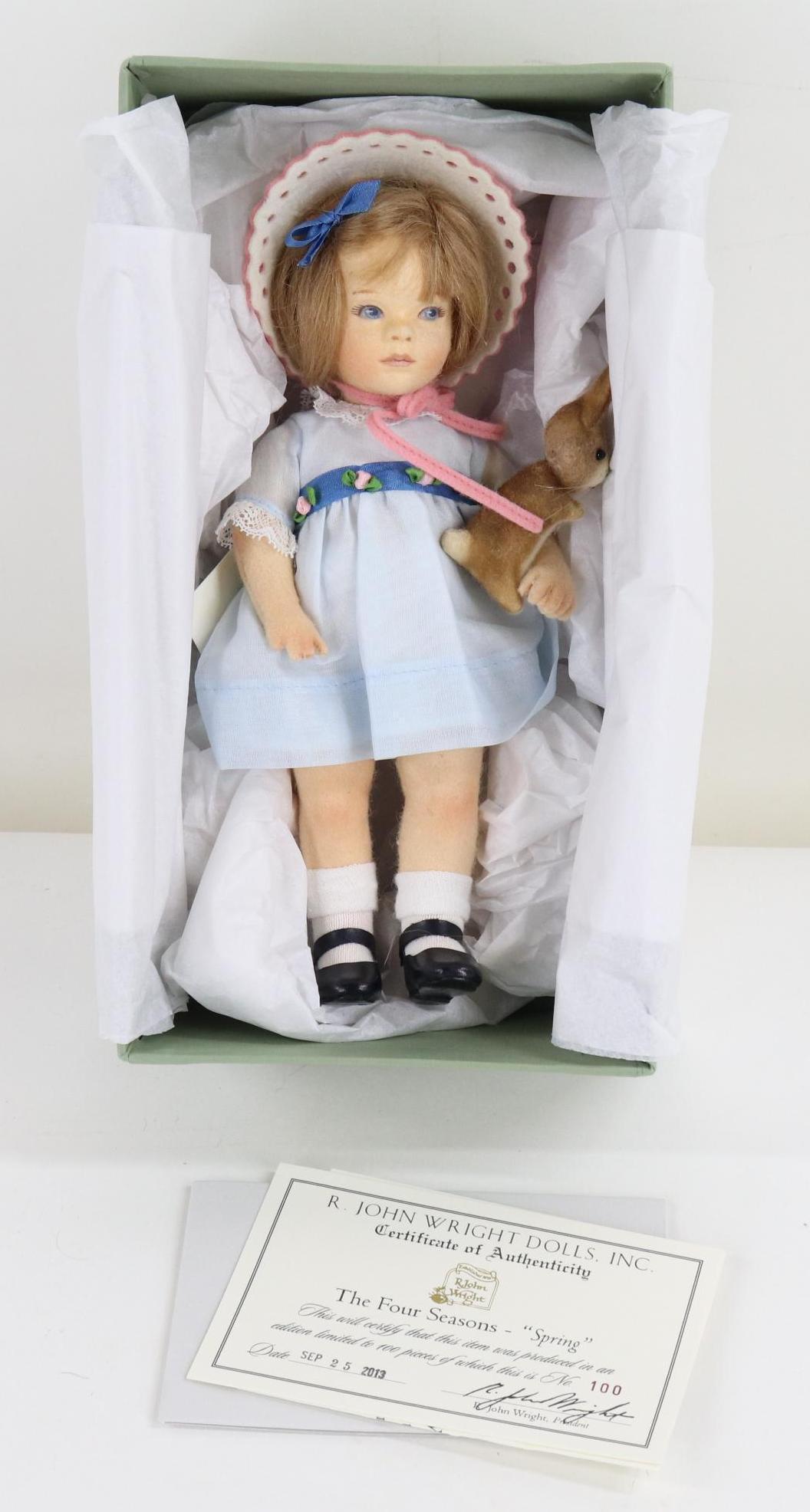 LOT OF R. JOHN WRIGHT.: 7 1/2" MIB 2013 "Spring" from The Four Seasons Series. Ltd. Ed. 100/100.