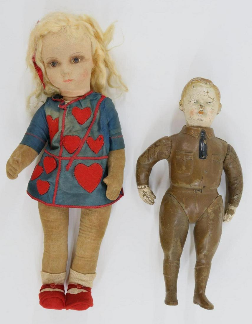 LOT OF CLOTH DOLLS. (1 of 8)